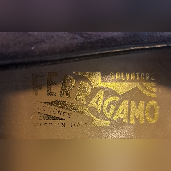 Vintage Salvatore Ferragamo Brown Suede Boho Wedge Heel Shoe SZ 5.5B - Picture 7 of 9